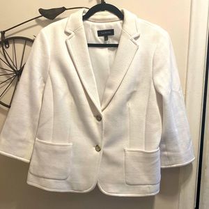 Cute White Jersey Talbots Blazer